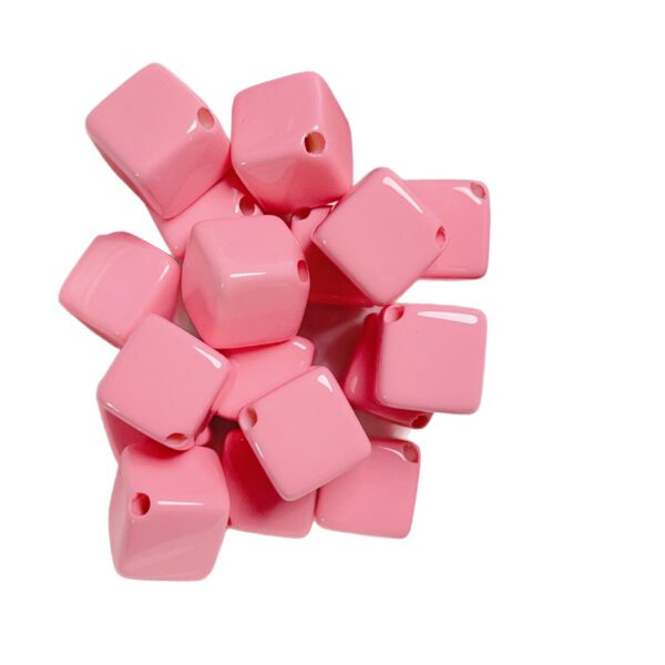 Wholesale Dopamine Acrylic Square Beads Yellow 10mm Baking Paint DIY Phone Chain Keychain Jewelry Accessory Resale