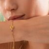 oly-4d6ffabd0a259ca636148bf6030c1cbf Wholesale Chic Flower Design Zircon Pendant Bracelet Women S Birth Flower Fashion Accessory