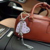 oly-4df96d9a5e66bd9059306002f4192885 Wholesale Pink Leather Heart Rivet Keychain Bag Charm Fashion Decorative Accessory Gift Boutique Resale