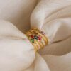 Wholesale December Birthstone Ring Marquise Cut Colored Zircon Titanium Steel Electroplated Fashion Accessory Gift