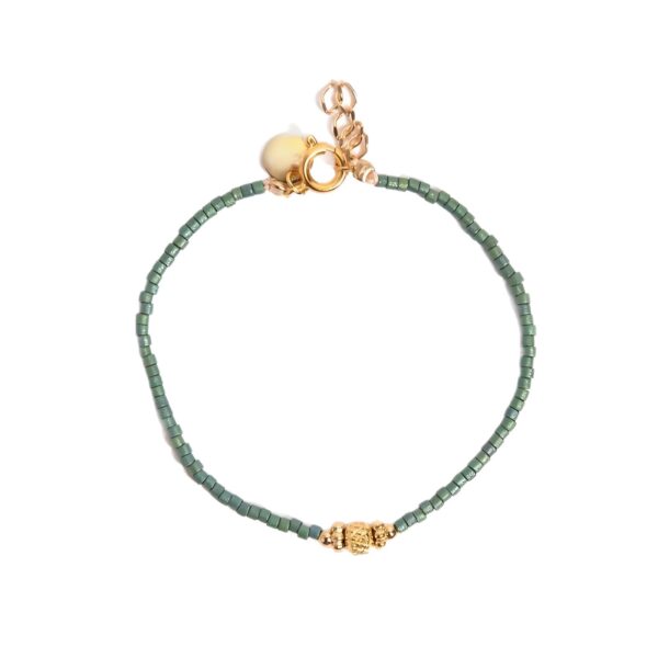 oly-4e4868375f036d0f9a15b1201a8e6b64 Wholesale Copper Electroplated Retro Bead Bracelet Olive Green Geometric Unisex Design Stylish Fashion Accessory For Everyday Wear Gift Stacking