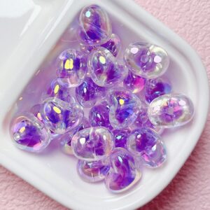 02-Purple / About 18*14mm in size and 2.7mm in aperture (sold by pieces)