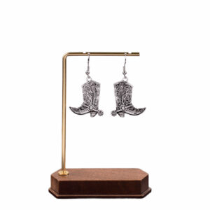 A pair of boot earrings