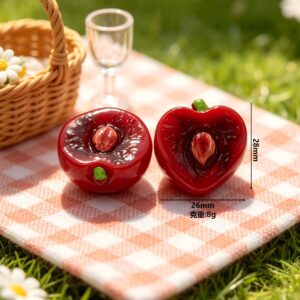 Simulated half-cut cherries