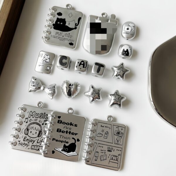 Wholesale Stylish Matte Acrylic Star Square Beads Loose Spacer Beads for DIY Phone Charm Jewelry Making