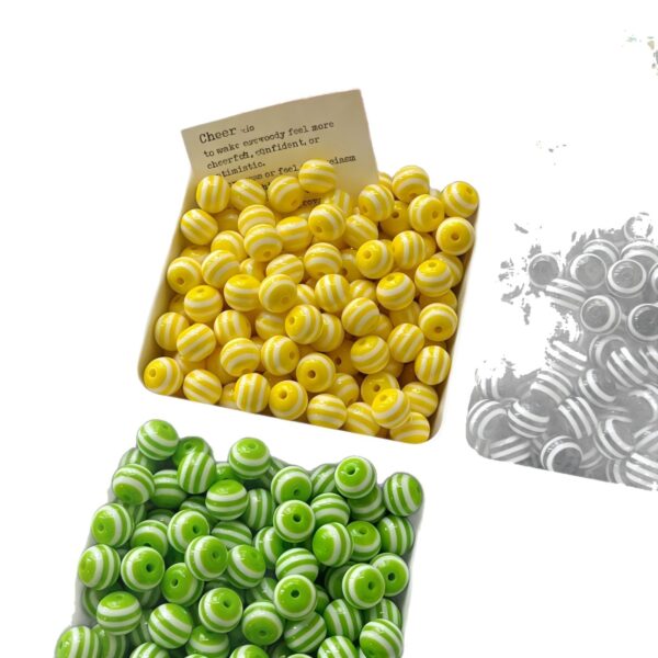 Wholesale Rainbow Striped Candy Resin Beads 6/8/10mm Loose for DIY Jewelry Making and Phone Charm Craft Supply Fashion Accessory Boutique Resale