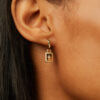 Wholesale Tone Star Shaped Zircon Electroplating Copper Earrings For Women Fashion Jewelry Accessory Boutique Resale