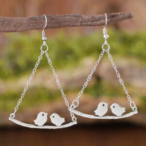 oly-50463b1186026e1eda45067b00a0aa5d Wholesale Zinc Alloy Love Bird Pendant Earrings And Necklace Set Retro Minimalist Jewelry For Party And Daily Wear