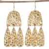 Wholesale Retro Hammered Alloy Drop Earrings Fashion Jewelry For Party Boutique Gift