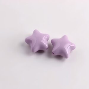 02-light purple / Size is about 21*23mm, hole diameter is about 2.8mm