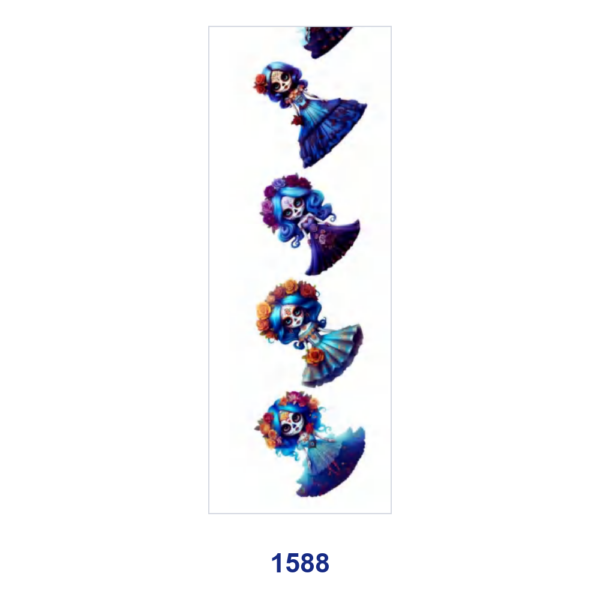Wholesale 2/8/16pcs Halloween Skull Skeleton Dark Girl Spooky Print Pen and Bookmark Stickers UV DTF Wraps OLY Exclusive