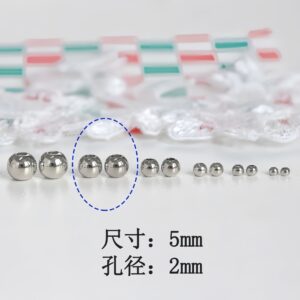 7-5mm silver beads (30 pcs/bag) / Sold by package