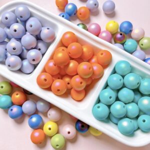 Wholesale Chic UV Colorful Acrylic Round Beads 16mm for DIY Jewelry and Phone Charm, Fashion Accessory, Boutique Resale