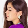 Wholesale Retro Butterfly Drop Earrings Copper Green Gradient Stylish Party Jewelry Gift