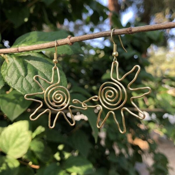 oly-519fceb5c1bece3481c34e3d6fb57f33 Wholesale Fashion Geometric Sun Earrings For Women Alloy Chic Jewelry Accessory Everyday Party Gift