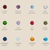 Wholesale Electroplating Copper Plated Twelve Birthstone Stud Earrings Geometric Style Women S Fashion Jewelry Gift
