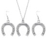 oly-51d93ef955bfa7b1e6ddc542bf39202c Wholesale Retro Horseshoe Earring And Necklace Set Zinc Alloy Electroplated Chic Boutique Jewelry Accessory