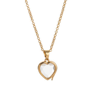 Love glass photo box necklace