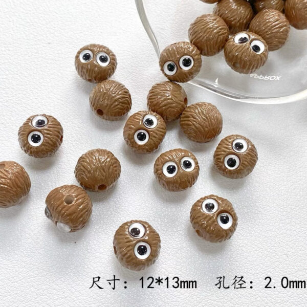 oly-526f52ef136d3b4a59f51b425c025543 Wholesale Stylish Resin Loose Beads, Cute Soot Design, Pearlescent White, DIY Jewelry Making for Bracelet Necklace, Boutique Resale OLY Exclusive