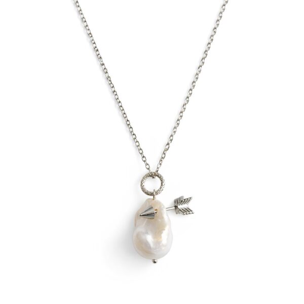 oly-530c4d90ab10f7258bcf998b40d5f3bf Wholesale Electroplated Copper Irregular Baroque Pearl Necklace With Spike Pendant Fashion Accessory For Women Gift