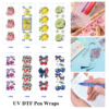 oly-53af4d92be3afff06f623bc4393d8248 Wholesale 2/8/16pcs Summer Fruit Bow Strawberry Lemon Cherry Pen and Bookmark Stickers UV DTF Wraps