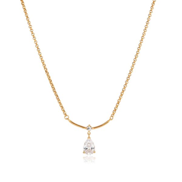 oly-53bb9e0560dba5ca3e2748cf369cea31 Wholesale Trendy Y Shape Gold Plated Copper Tassel Necklace With Teardrop Pendant Fashion Jewelry Accessory For Boutique Resale And Gift