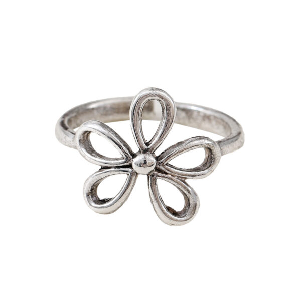 oly-5401099a65b9447a5ddbc41edf801375 Wholesale Zinc Alloy Antique Silver Flower Ring Adjustable Women S Fashion Jewelry