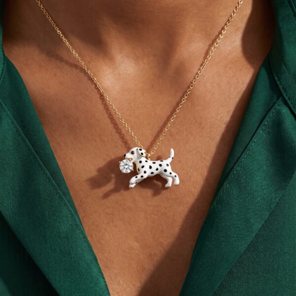 Wholesale Stainless Steel Electroplated Cat Pendant Necklace With Zircon Pet Theme Jewelry Trendy Fashion Accessory For Resale