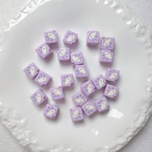04-white clouds / Size is about 14mm, hole diameter is about 4mm