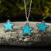 oly-5477b3c1f0e56b4ff10b451d215bf049 Wholesale Trendy Western Turquoise Star Earrings Necklace Set Vintage Electroplated Zinc Alloy Jewelry For Party Boutique Resale