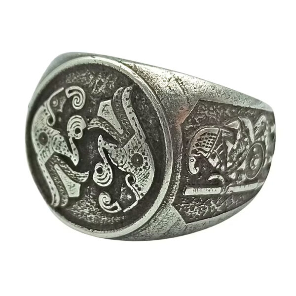 oly-54cc83672a853d5cdde07ff147be69b8 Wholesale Vintage Viking Eagle Carved Ring Unisex Alloy Fashion Accessory