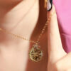 Wholesale 12 Zodiac Moon Opal Pendant Necklace For Women Casual Gift Fashion Accessory