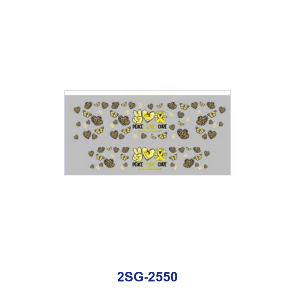 Wholesale 8pcs Leopard Print Peace Hand Heart Sunflower Print 3oz Cup Stickers Wrap OLY Exclusive