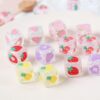 oly-554340effb399b5688384c37096ef20a Wholesale Trendy Fruit Printed Acrylic Cube Loose Beads DIY Phone Chain Jewelry Accessory