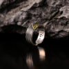 Wholesale Stylish Eye Of God Open Ring Silver Tone Zinc Alloy Distressed Vintage Design Unisex Jewelry Accessory