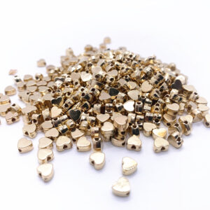 01-KC Gold straight hole love heart (200)