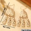 Wholesale Retro Hammered Alloy Drop Earrings Fashion Jewelry For Party Boutique Gift