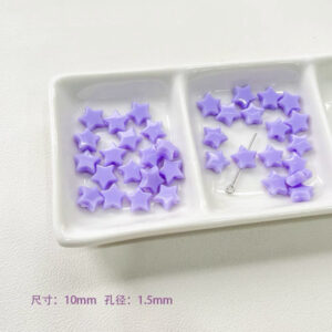 18-purple stars / See picture for size (sold by piece)