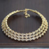 oly-56453b0057e7b298f575925c9d9d333e Wholesale Multi Layer Rhinestone Choker Necklace Crystal Collar Bridal Jewelry Accessory