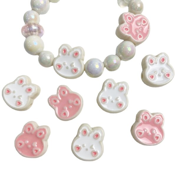 oly-5716f4506c7fc8a34c7a0c7b9456c49a Wholesale Cartoon Blush Rabbit Acrylic Loose Beads for DIY Phone Chain, Trendy Fashion Accessory for Everyday Use and Resale