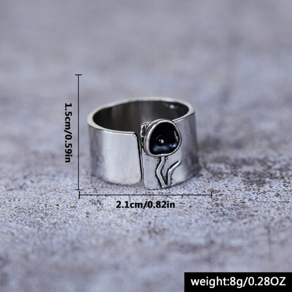 oly-576717ff4a343956731ab2fccb3ea91e Wholesale Vintage Floral Adjustable Ring Bohemian Silver Tone Women S Jewelry For Boutique Resale
