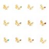oly-578247f4ecfe24a4771c50907242d57a Wholesale Zodiac Earrings Titanium Steel Diamond Constellation Studs Jewelry Accessory For Boutique Resale