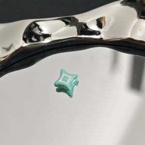 12-cyan / Size is about 10mm, hole diameter is about 2mm