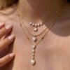 oly-583da2e6febfefebe62ffbb6718cc0f0 Wholesale Trendy Y Shape Gold Plated Copper Tassel Necklace With Teardrop Pendant Fashion Jewelry Accessory For Boutique Resale And Gift