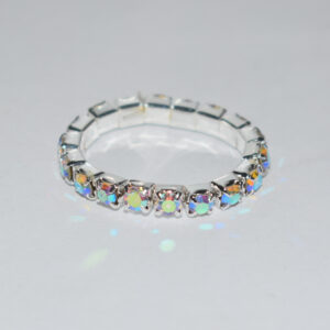 Ring 1 row silver ab