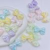 Wholesale Stylish Glow-In-The-Dark Acrylic Bowknot Loose Beads for DIY Phone Chain and Jewelry Making Party Gift Craft Supply