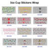 Wholesale 8pcs Citrus Fruit Food Themed Graphic 3oz Cup Stickers Wrap OLY Exclusive