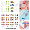 oly-58849d04a50169400781de71760e7a7d Wholesale 2/8/16pcs Ghost Apple Sunset Beach Sun Flower Cake Dessert Print Pen and Bookmark Stickers UV DTF Wraps