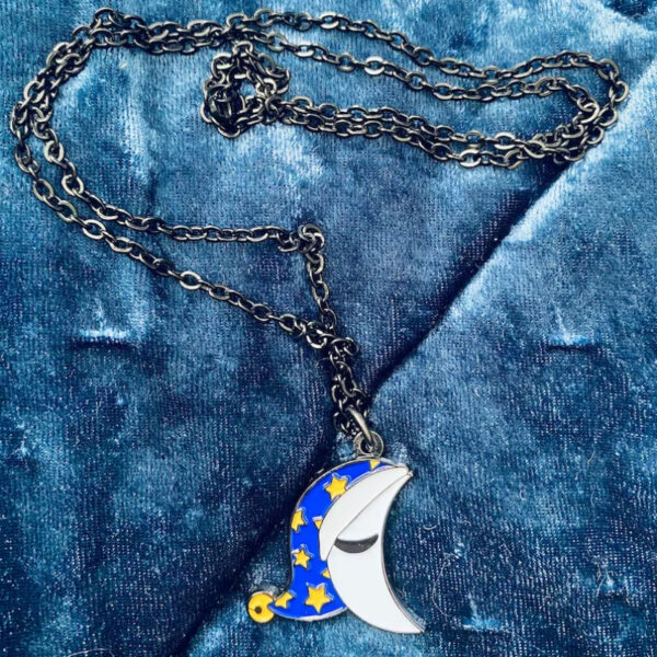 oly-58868370397e2a85bd39b0fa3e4eaaf1 Wholesale Trendy Sun Moon Cartoon Couple Pendant Necklace Zinc Alloy Ball Chain Jewelry Gift