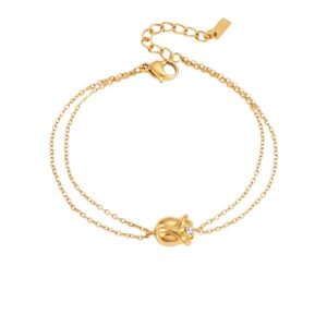 Tulip flower bracelet